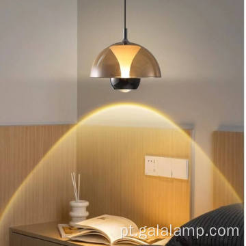 Luz pendente de vidro onda nórdica